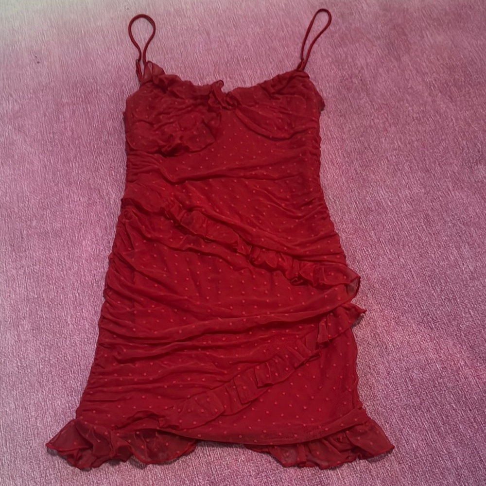 Lucy in the Sky Scarlet Spaghetti Strap Dress